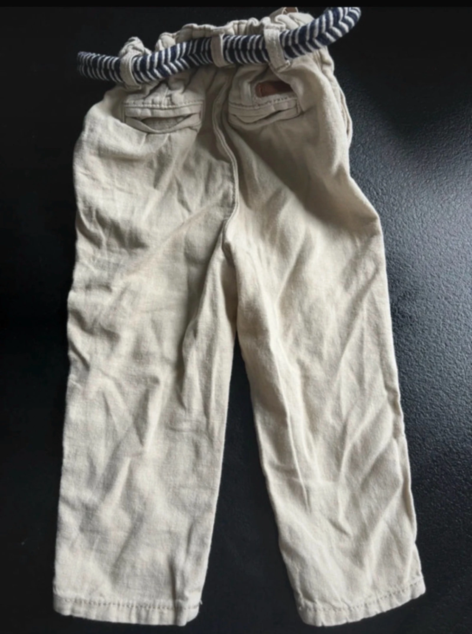 Light baby boy eyelet tape pants – photo 2